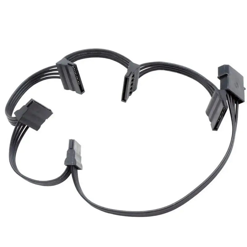 652F 15Pin Male to 3/4/5/6 4Pin Female Power Extension Cable Hard Drive Power Supply Zpaxo