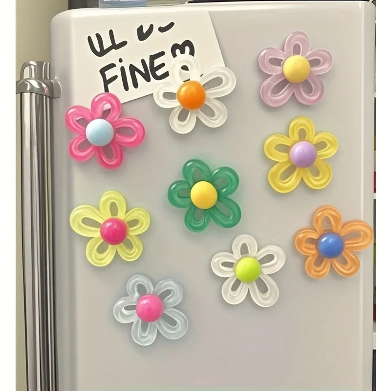 Cartoon Flower Decoration Refrigerator Magnet Suitable Kitchen Home