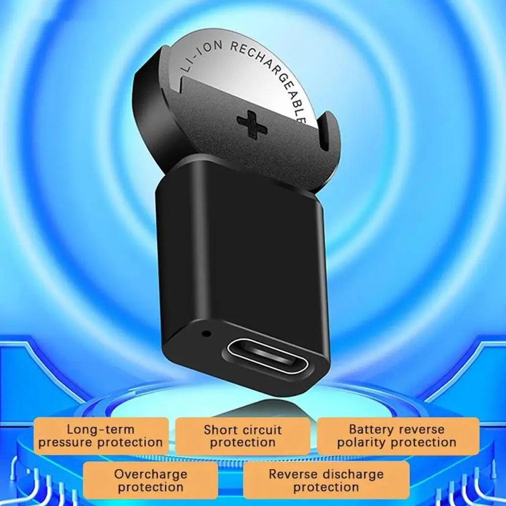 USB-C Lithium Coin Battery Charger – LIR2032 LIR2025 LIR1632 Coin Battery Charger Zpaxo