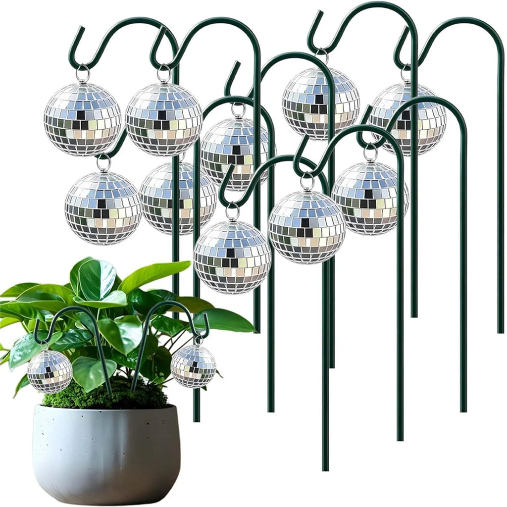 Reflective Disco Ball Garden Spike Stake Mini Mirror Outdoor