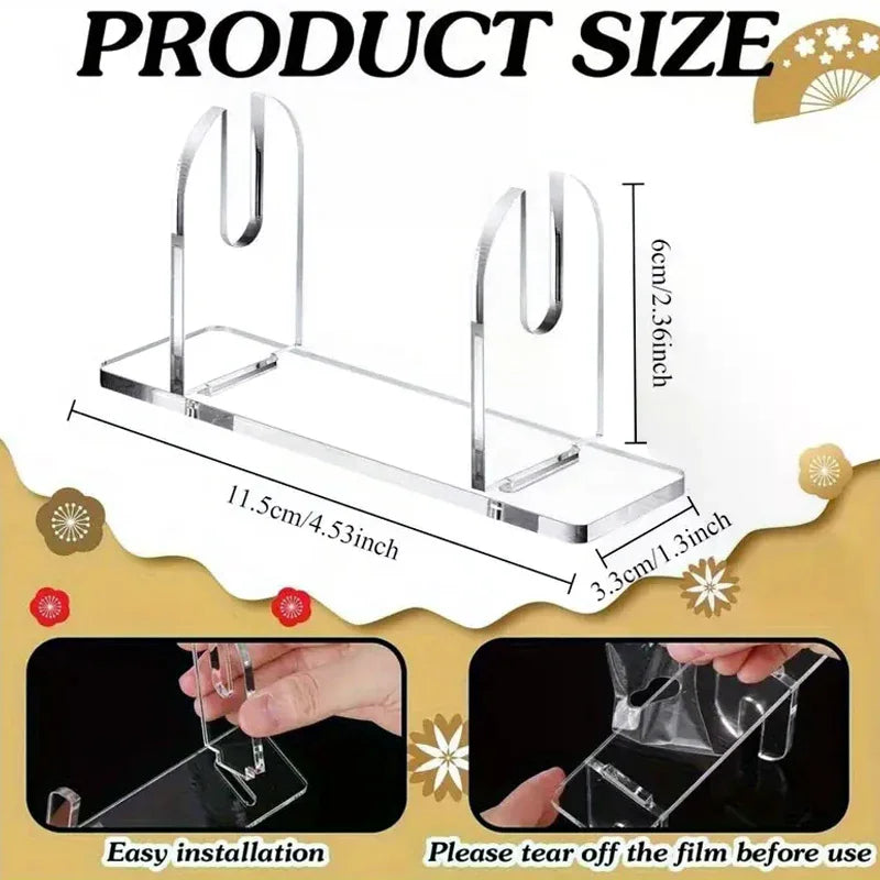 1 Acrylic Fan Display Stands Foldable Stand Holder Space-saving Desk Zpaxo