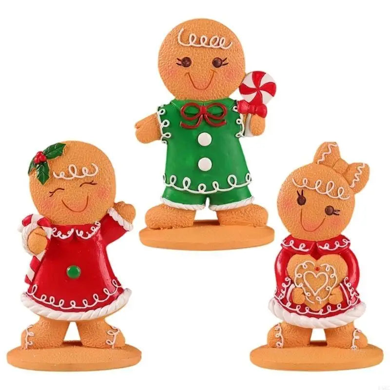 Gingerman Resin Ornament Christmas Figurine Decoration Tabletop Shelf