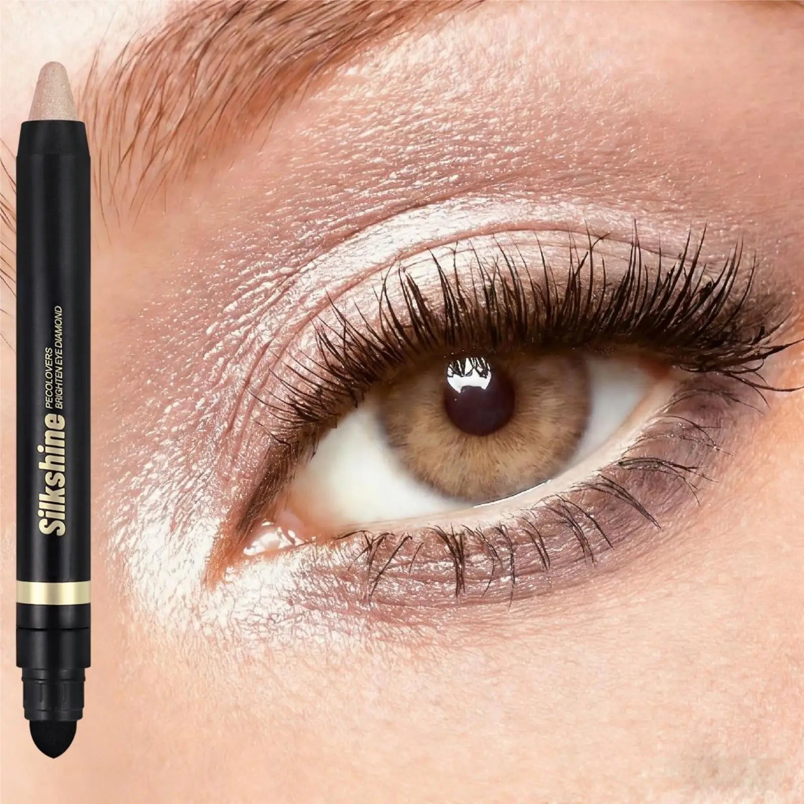 1PC Pearly Glitter Eyeshadow Stick，Waterproof Shimmer Finish ,Smudge-Proof ,Mesmerizing Eye Makeup Pen for Bold & Defined Looks Zpaxo