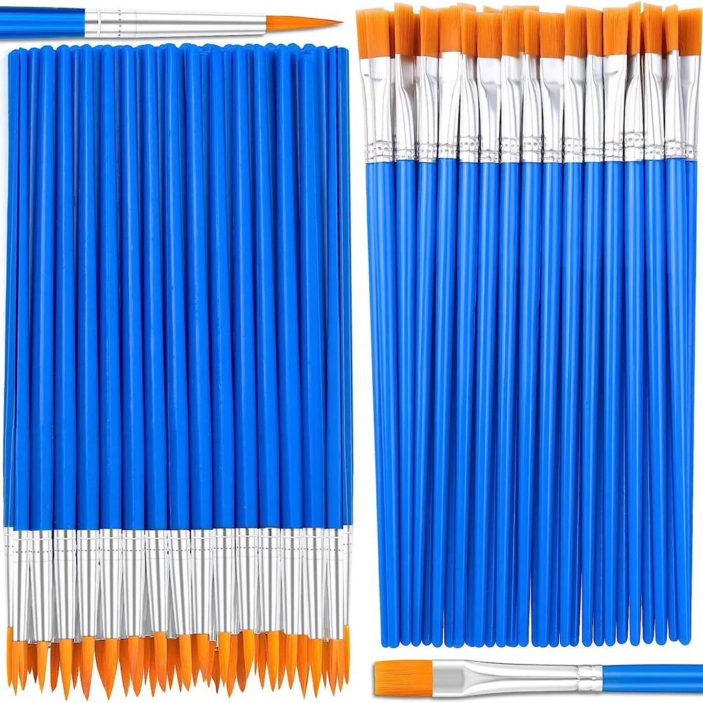 20-100pcs Painting Brushes Set Multifunction Hook Line Painting Pen Nylon Hair Paint Brush For Oil Acrylic Watercolor Stationery Zpaxo