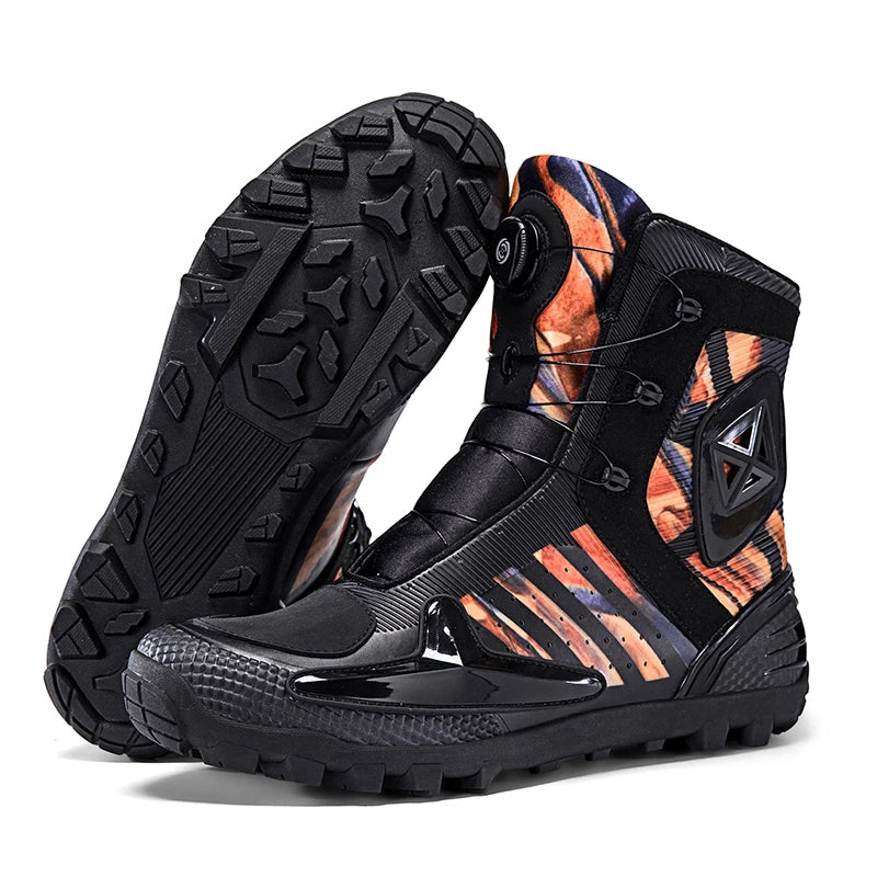 Lexsan Motorcycle Boots Men Leather Motos Breathable Anti Slip Zpaxo JC0026 3 39