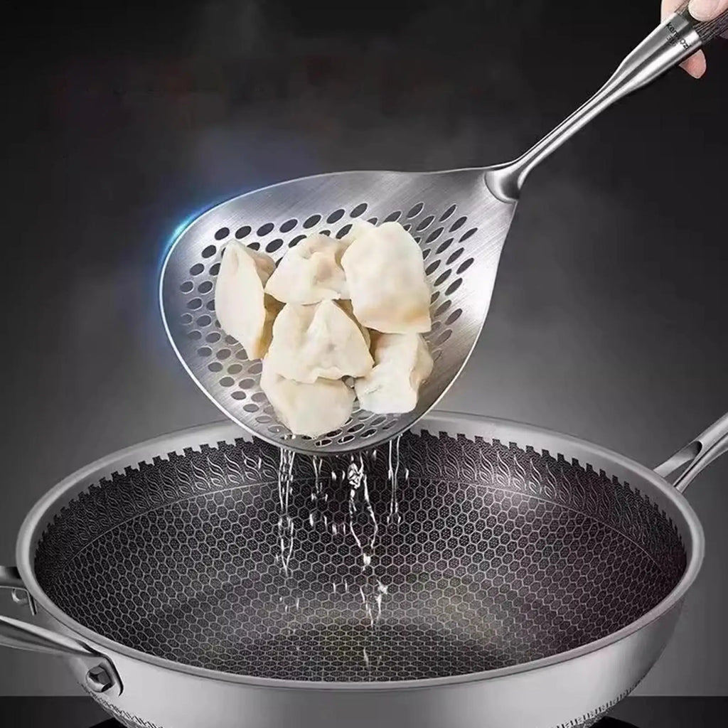 Stainless Steel Skimmer Food Ladle Cooking Skimmers Dumpling Egg Meat