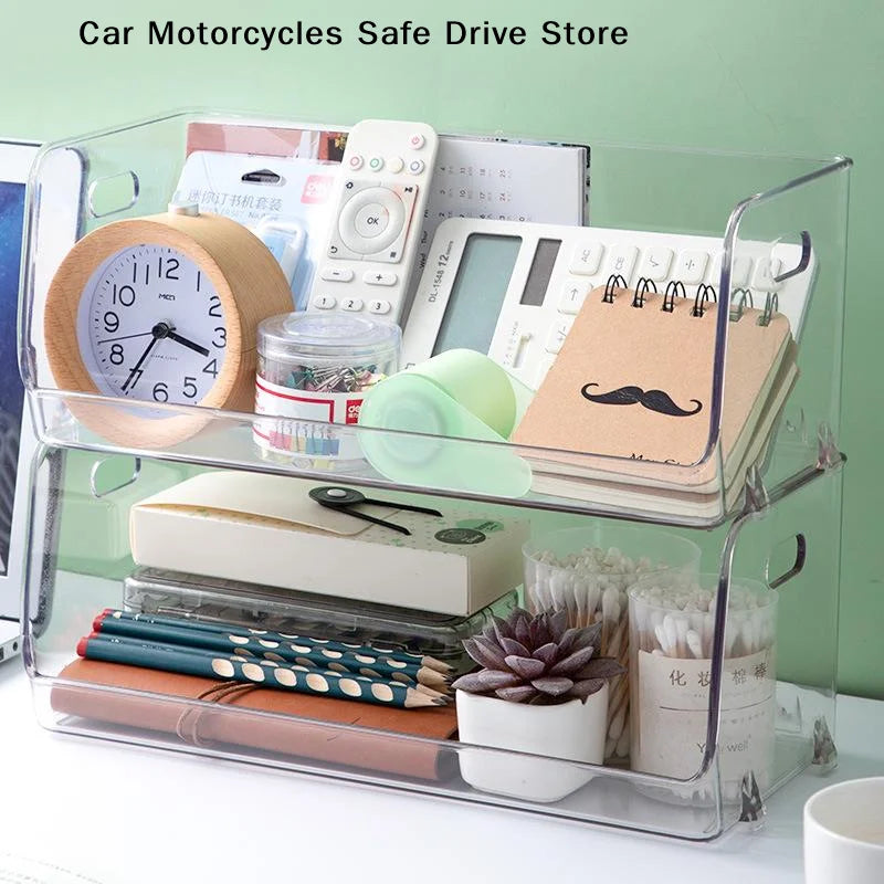 CMClear Plastic Storage Box Stackable Open Front Perfect Kitchen