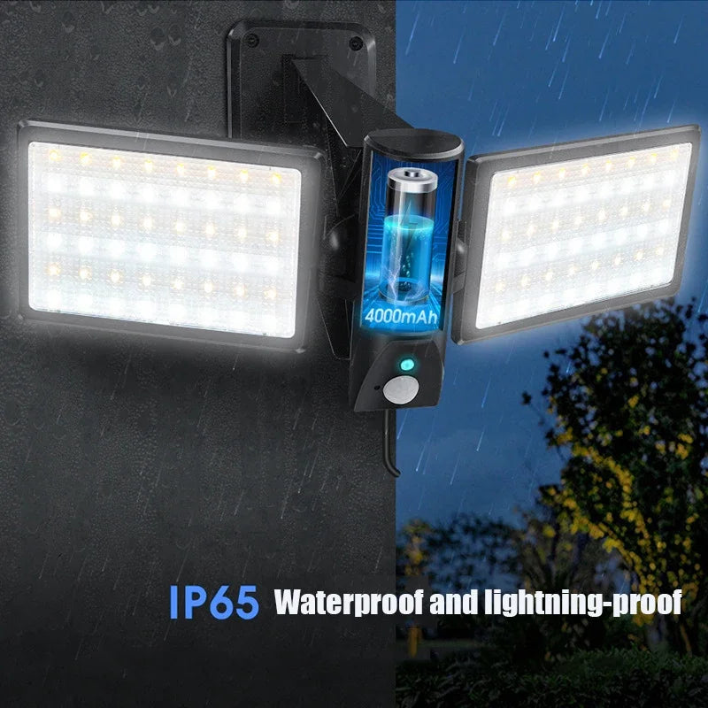 Solar LED Flood Lights Toggle Garden Street Outdoor Waterproof Shed Zpaxo