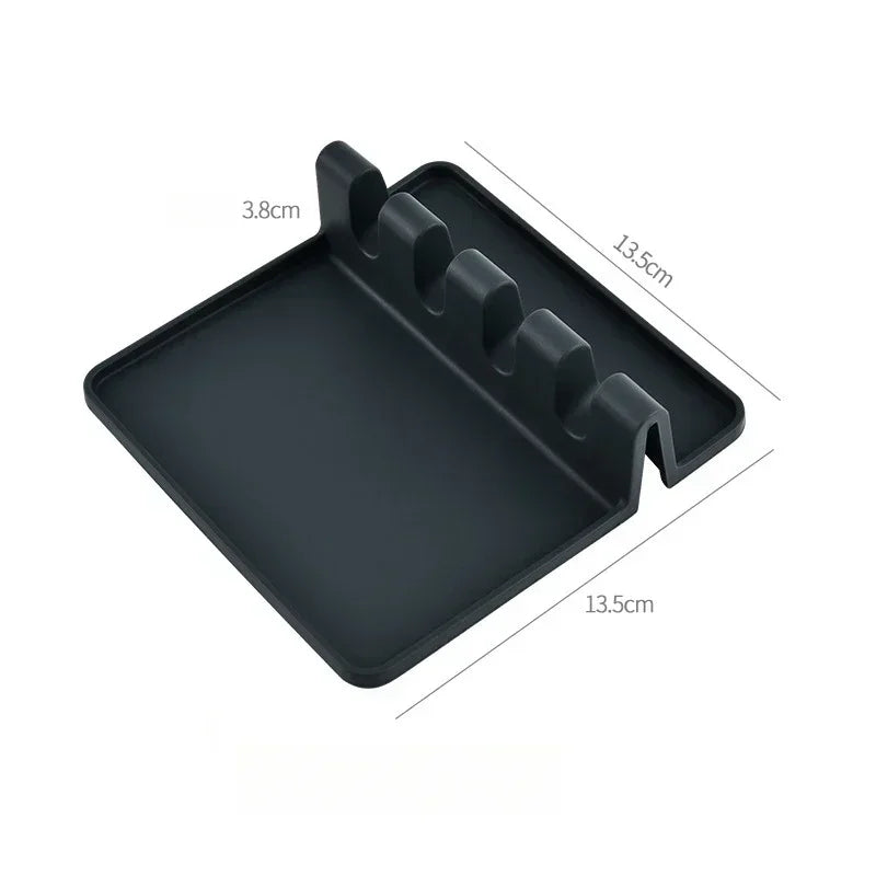 1pc Heat-Resistant Silicone Utensil Holder with Drip Pad - Perfect for Stove Spoons, Spoons, and Tongs - Kitchen Essential Zpaxo