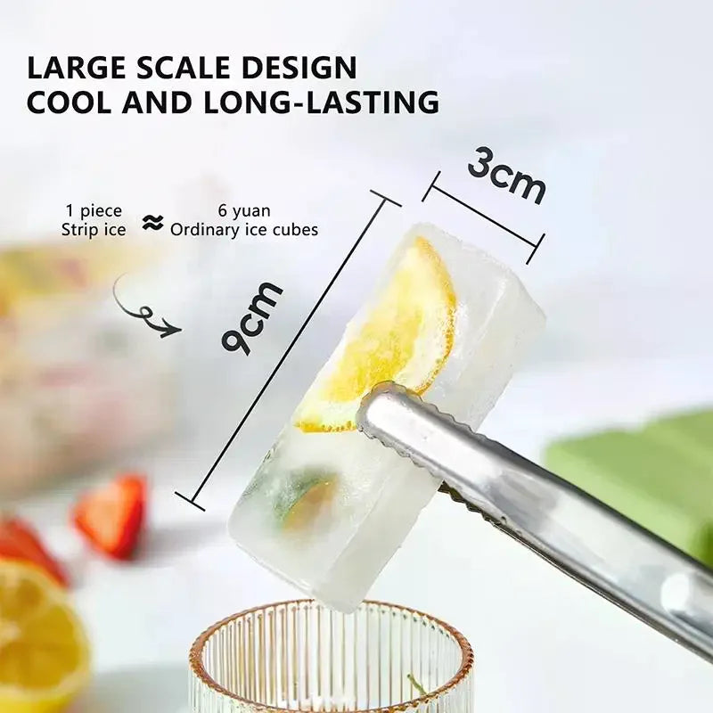 Food Storage Mold Giant Silicone Freezer Trays Lid 4-Cubes Zpaxo