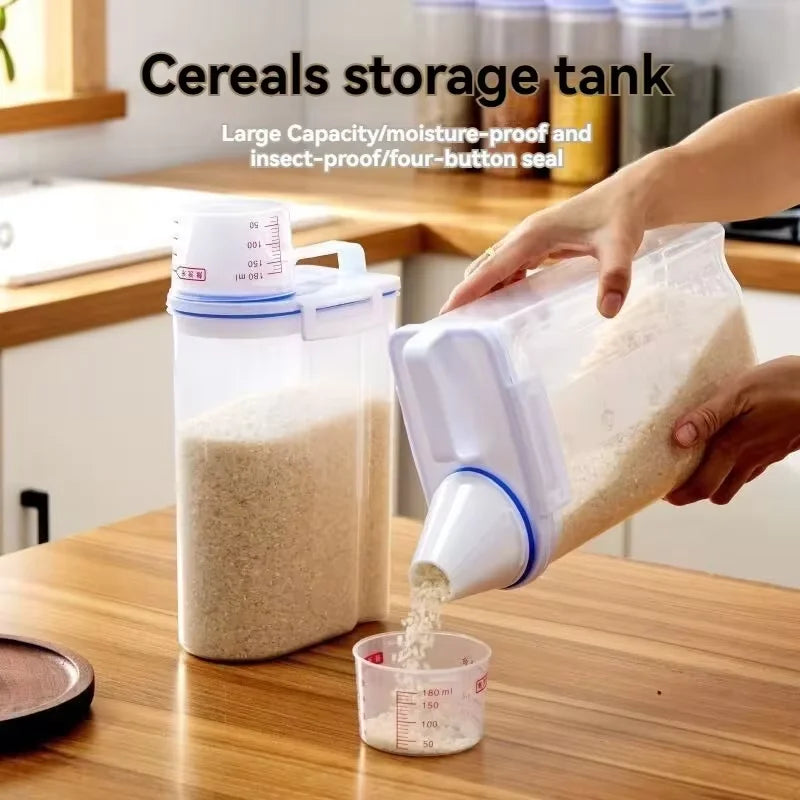 1pcs or 3pcs Moisture-proof Grain Jar Rice Jar Grain Storage Box Pet Food Bucket Storage Jar Sealed Bucket Filled Rice Bucket Zpaxo