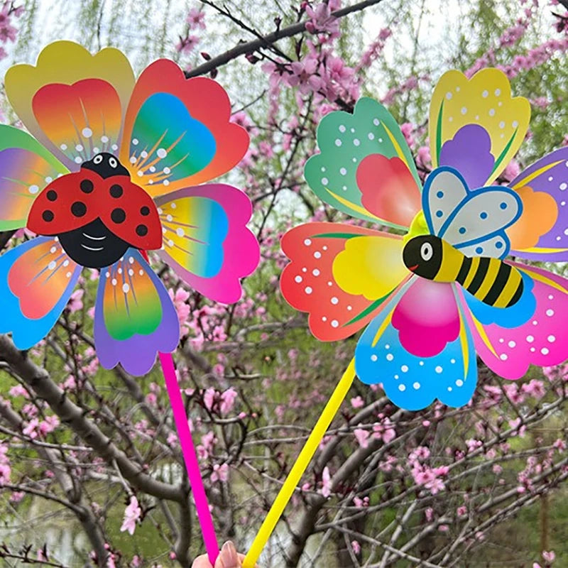 Cartoon Insect Flower Windmill Whirligig Home Garden Decoration Zpaxo