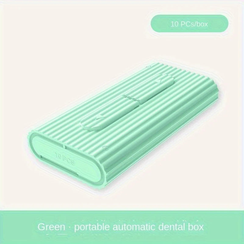 Box Reusable Dental Floss Stick Portable Automatic Dispenser