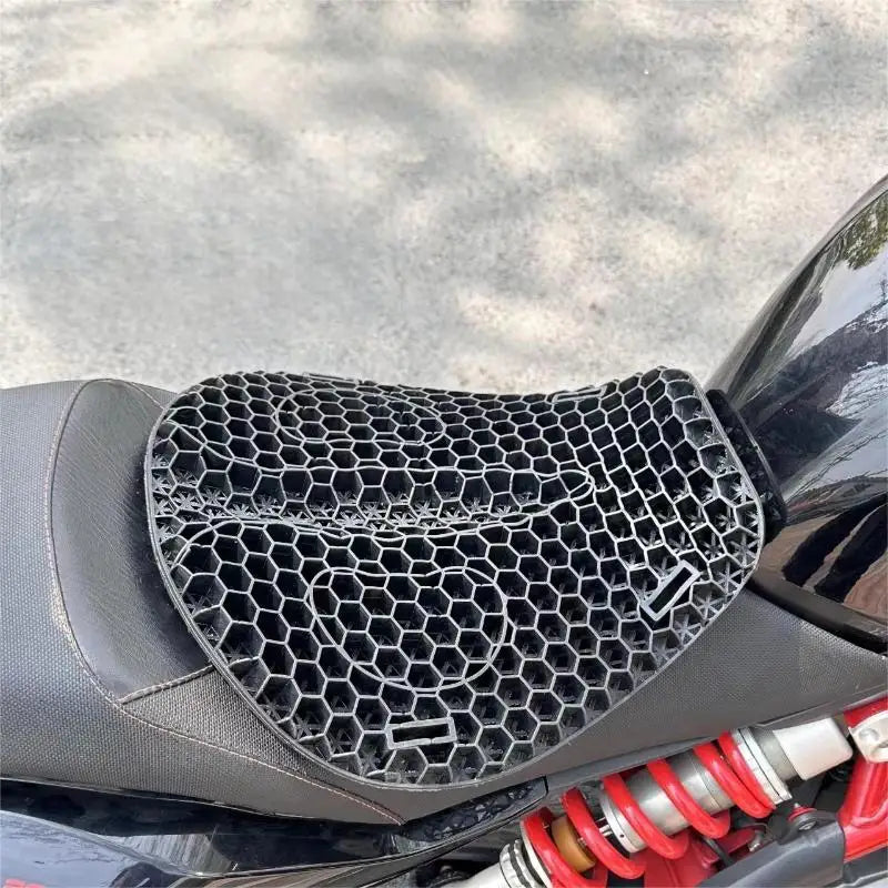 3D Honeycomb Motorcycle Seat Cushion – Cooling Anti-Slip Pad