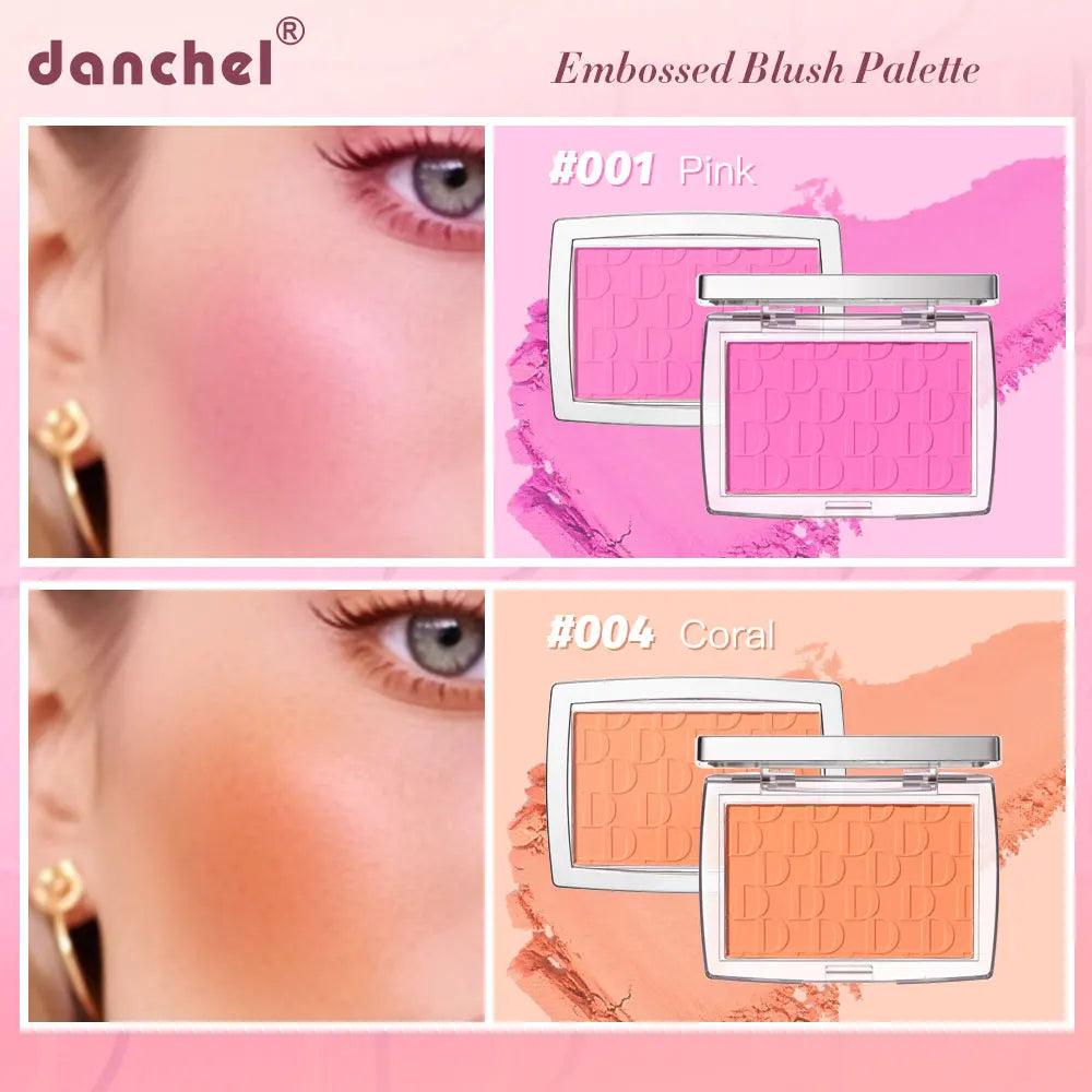 Matte Natural Cheek Tint Blush Palette Face Contouring Face Blusher Single Waterproof Matte Peach Rouge Contour Shadow Palette M Zpaxo