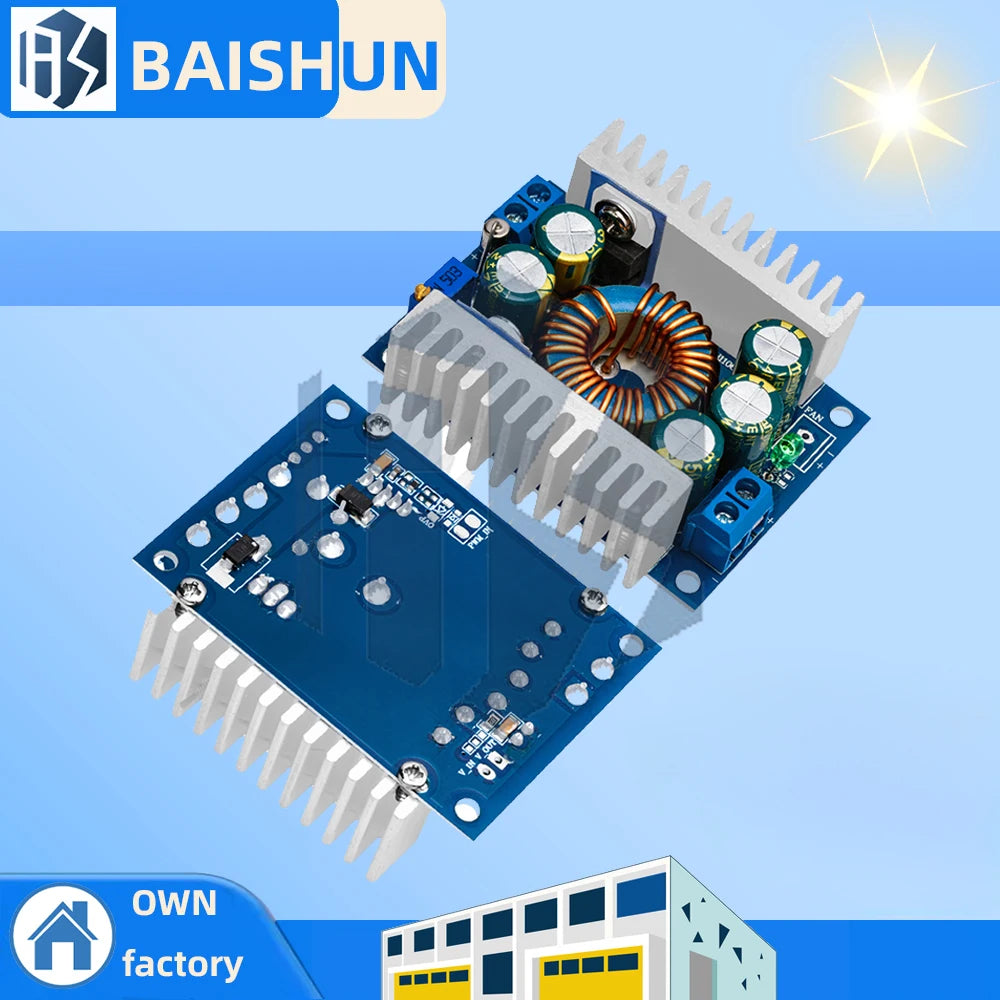 12A DC-DC Step Down Buck Converter High Efficiency Low Ripple Voltage Regulator Car Electronic Module Zpaxo