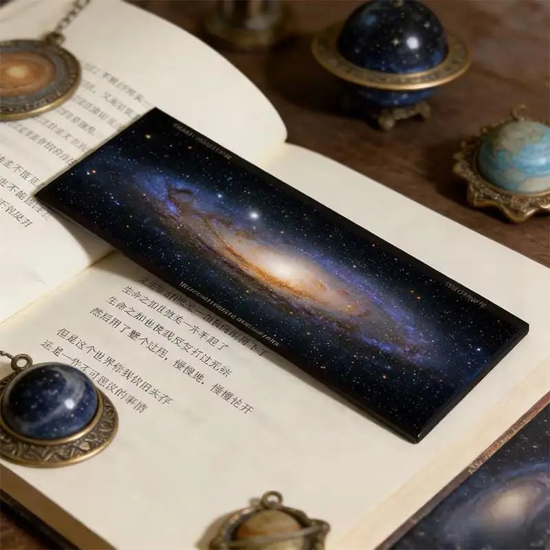 Galaxy Starry Sky Acrylic Movie Bookmark – Vintage Film Art Gift