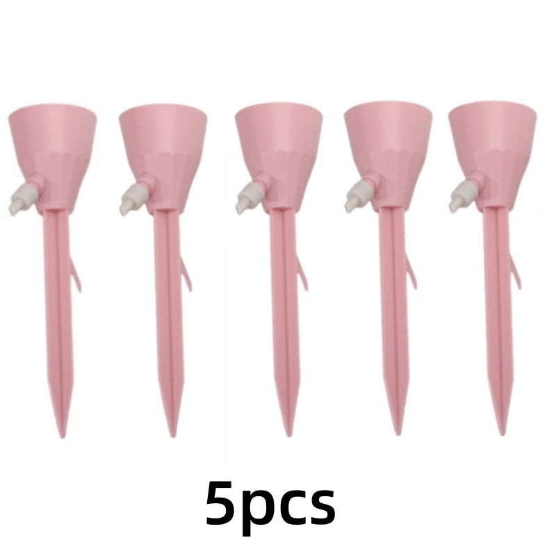 Automatic flower watering device for home potted plants, adjustable drip speed when going out, automatic irrigation dripper Zpaxo pink