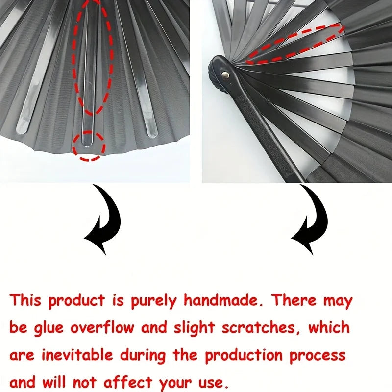 Chinese Folding Fan Hand Silk Cloth Wooden Bamboo Antiquity DIY