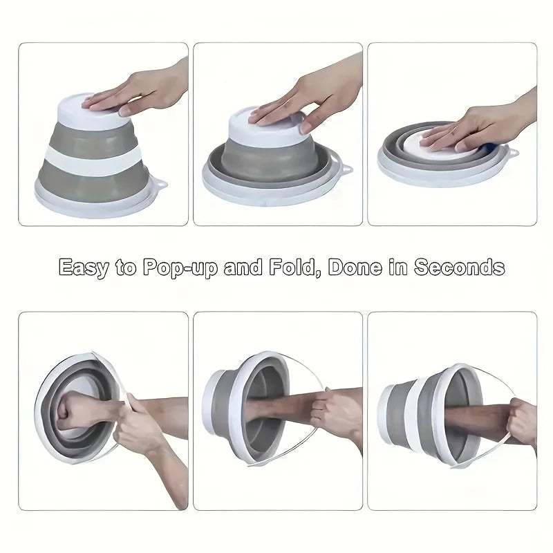 Collapsible Multi-use Bucket Space-saving Foldable Design Car Washing