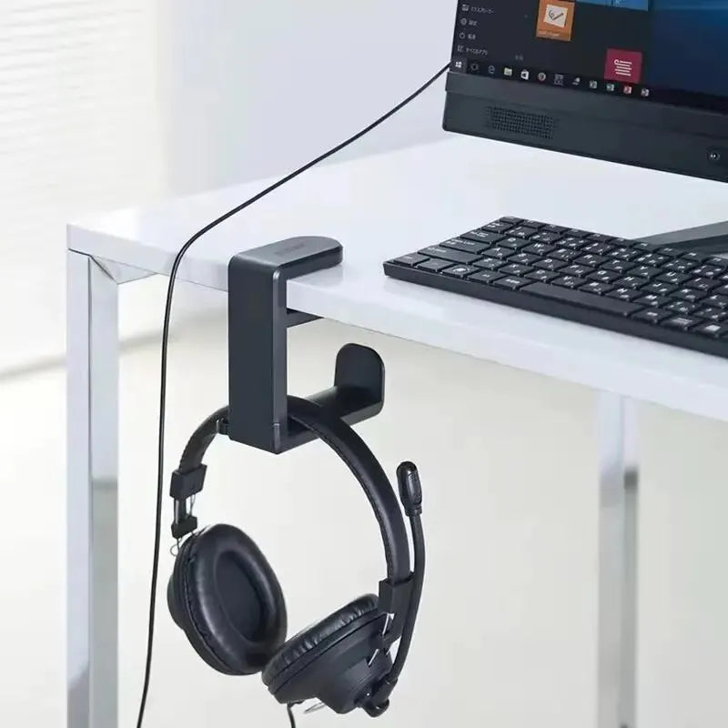 No Punch Table Clip Hook Earphone Holder Gaming Headphone Storage