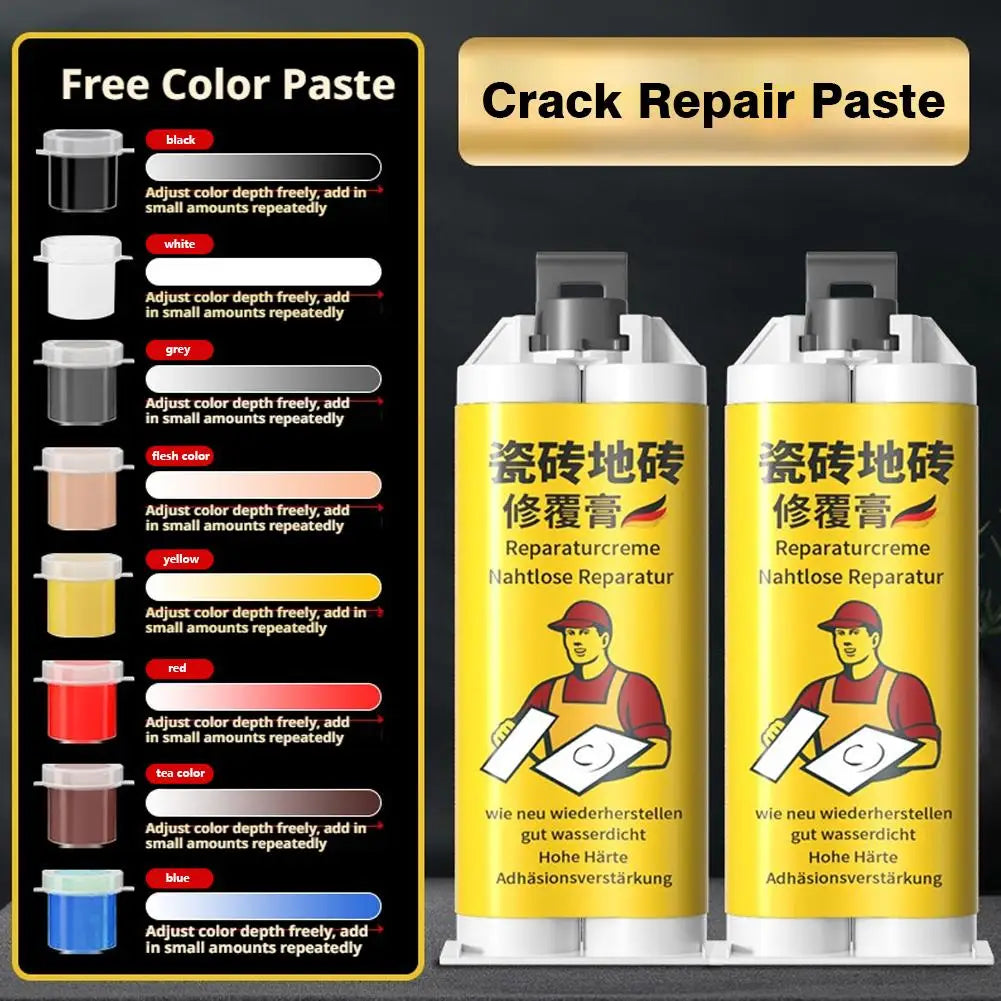 Tile & Stone Crack Repair Kit – Waterproof Grout Filling Paste Tile Repair Kit Zpaxo 2sets