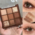 9 Chocolate Eye Shadow Palette Matte Pearly Glitter Earth Eyeshadow