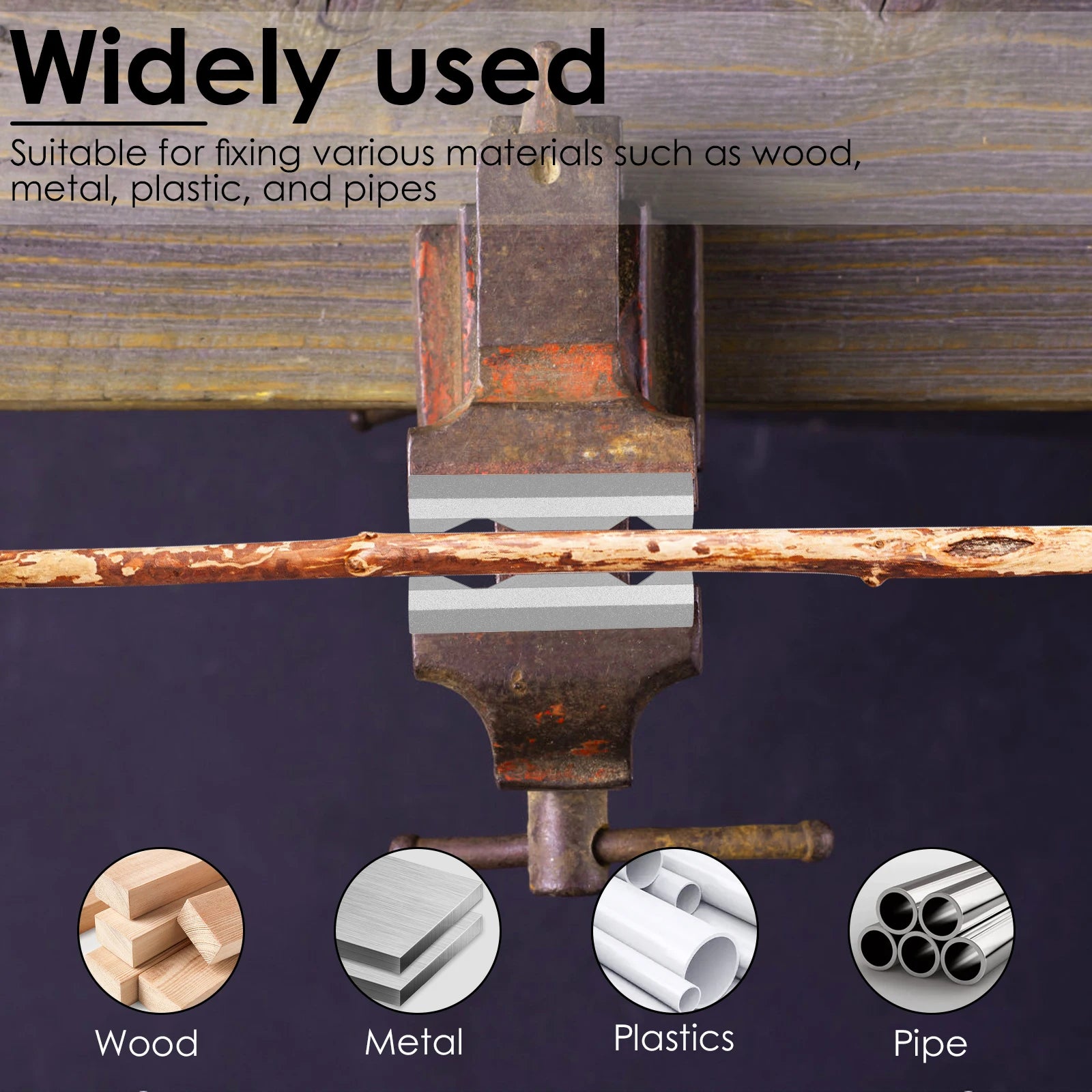 1Pair V Type Vise Jaws Aluminum Alloy Fixture Magnetic 6/4 inch Vice Jaws Multi-Purpose Protectors Cover for Plumbing DIY Making Zpaxo