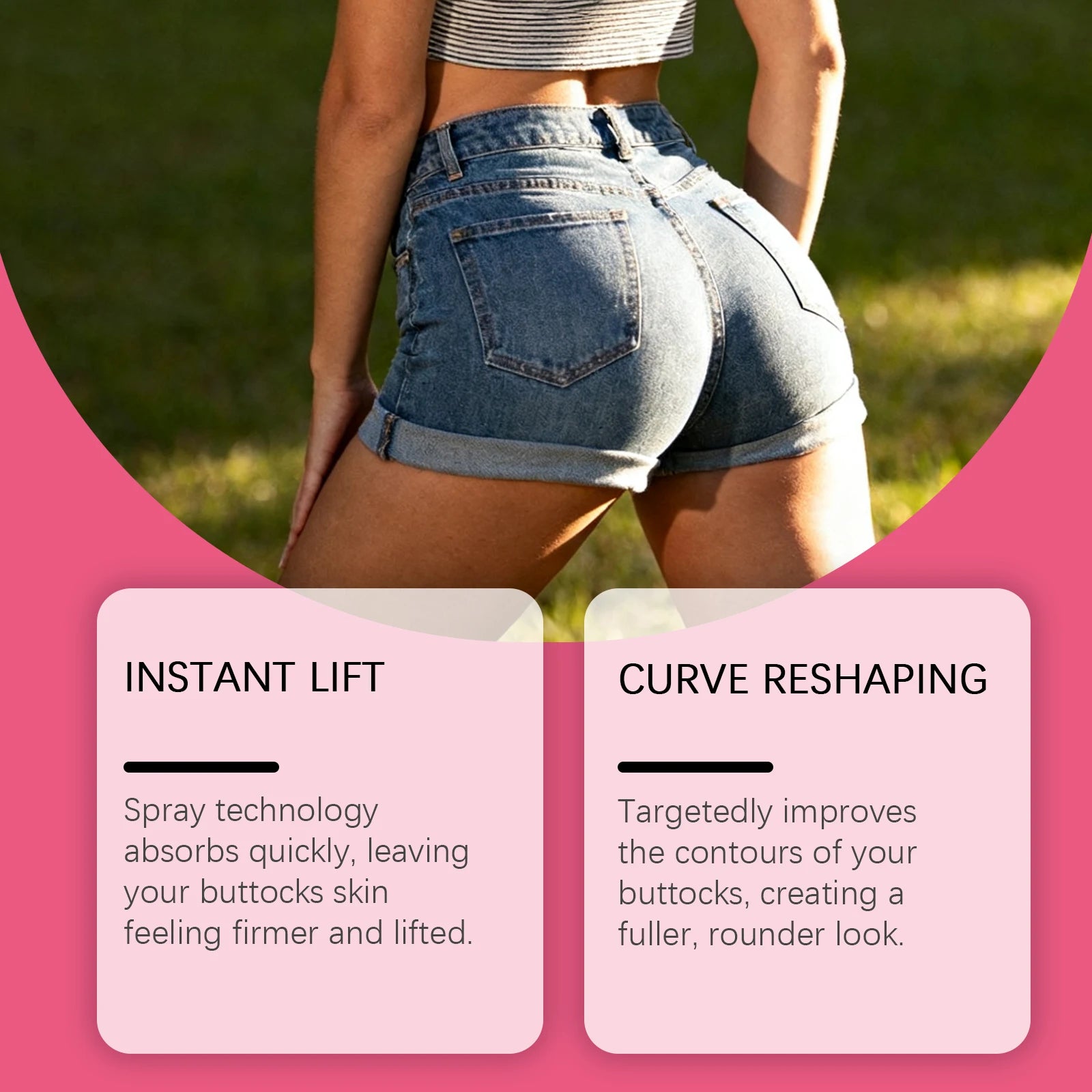 Firming Buttocks Skin Care Spray Enhance Buttock Contours Gently Massage Fuller Smooth, Moisturized Soft Refreshing Skin Care Zpaxo