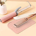 Non-Slip Silicone Heat Resistant Pad Multifunctional Insulation Mat for Hair Straightener Heat Curling Stick Curler Flat Irons Zpaxo Pink