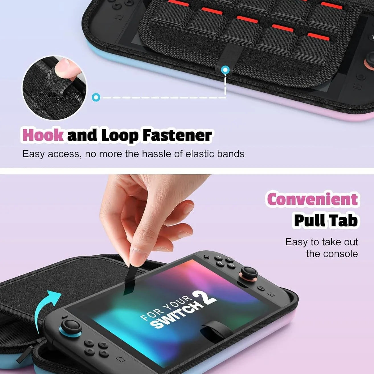 Storage Bag For Nintendo Switch Console Carrying Case For Switch OLED with 20 Games Cartridges Protective Hard Shell Storage Bag Zpaxo