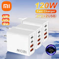 120W Total Fast Charging PD USB Type-C Wall Adapter Quick Charger for iPhone 16/15/14 Xiaomi Huawei Redmi Oneplus Phone Charger Zpaxo white EU