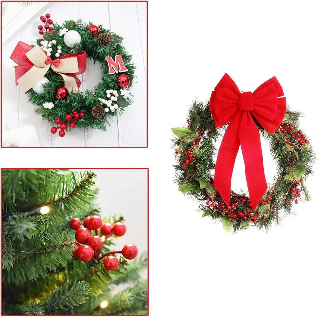 Artificial Berry Christmas Bouquet Realistic Red Branches Xmas Tree