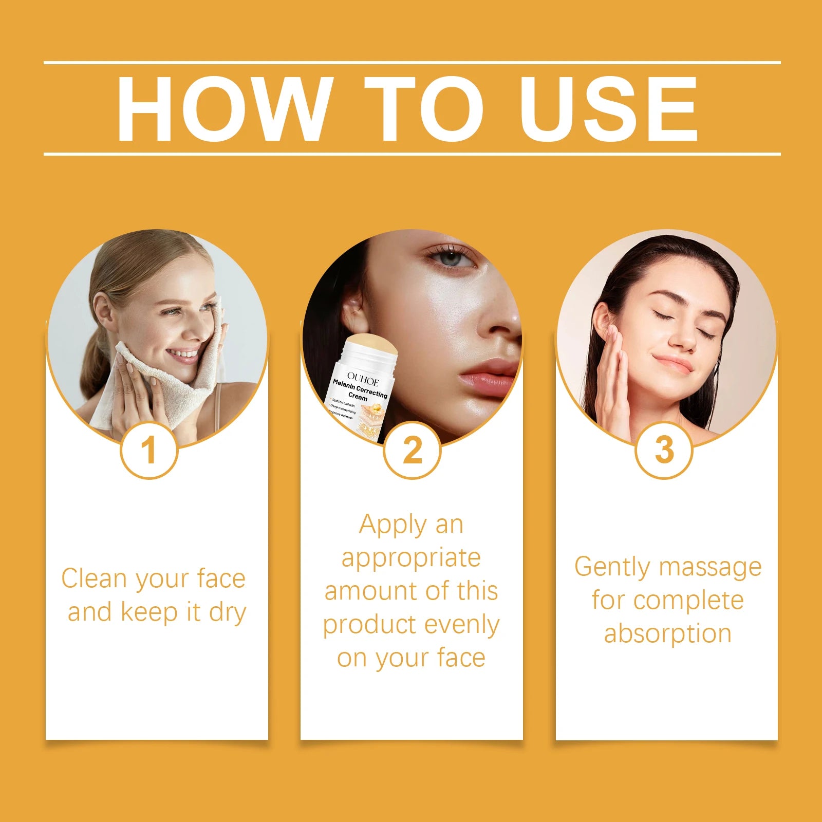 Ouhoe 3-in-1 Anti-Aging Skin Stick 30g Retinol Vitamin C Niacinamide Targeted Repair Firm Brighten Hydrate Portable Beauty Balm Zpaxo