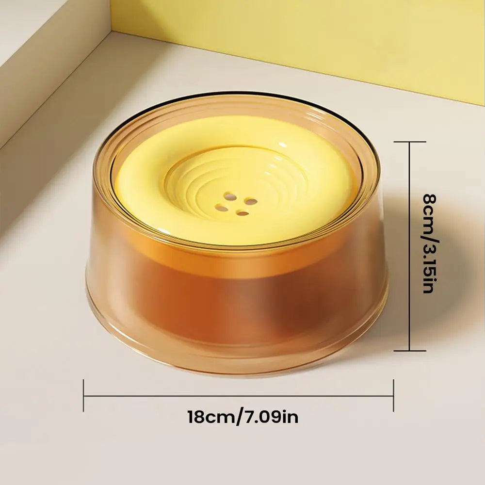 Spill Proof Water Bowl for Dogs Slow Drinking Bowl for Messy Drinkers 1200ml Large Capacity Pet Puppy Kitten Drinking Dispenser Zpaxo Yellow