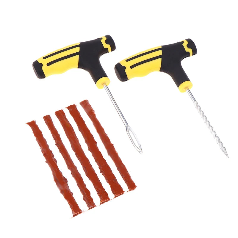 Tubeless Tire Puncture Repair Kit – Rasper, Needle & 5 Strips