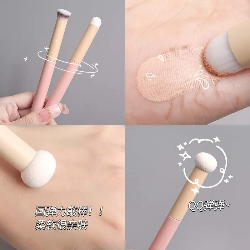 1 Sponge Makeup Brushes Mushroom Head Soft Concealer Brush Dry Wet