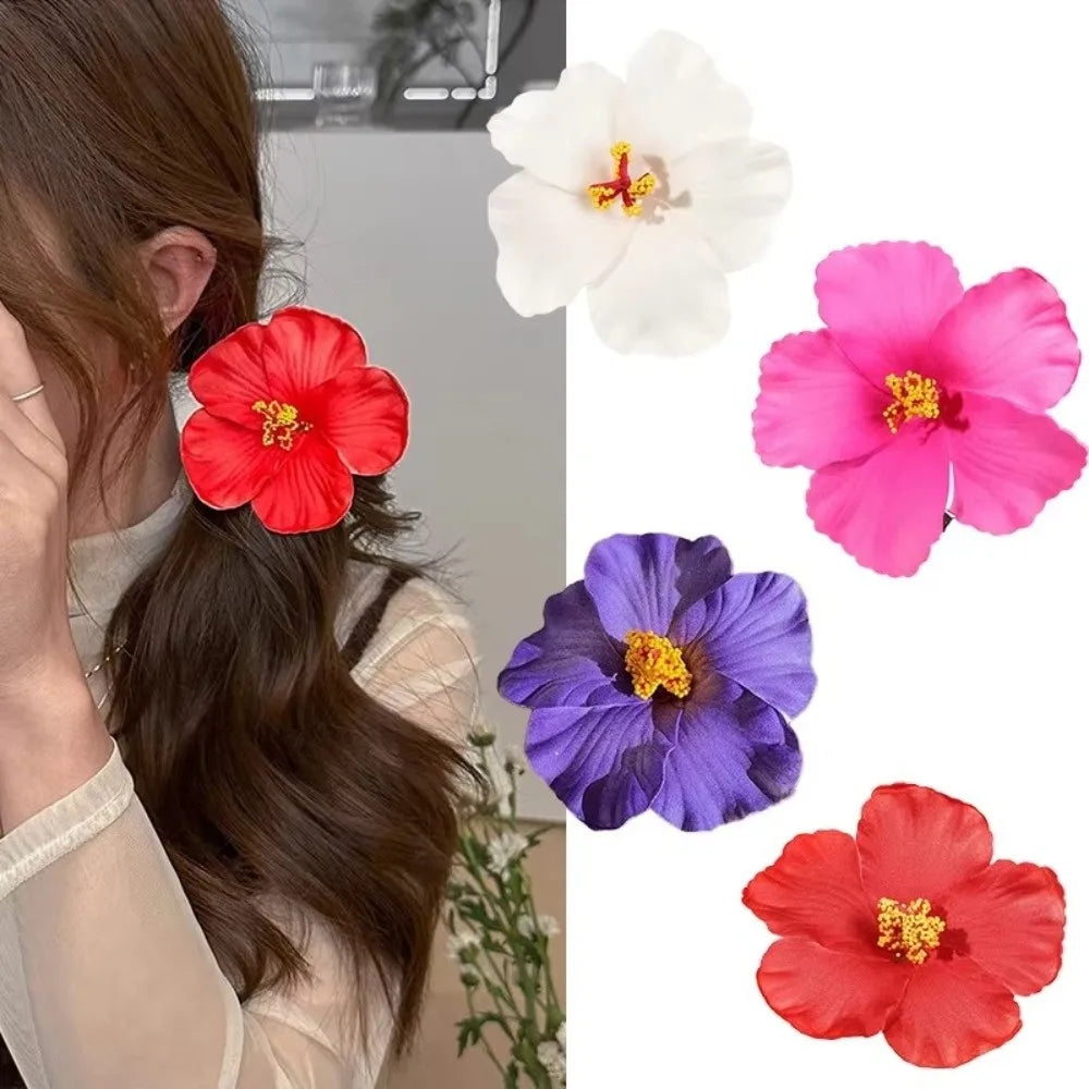 Egg Flower Hawaiian Flower Hair Clips Bohemian Flower Romantic Hair Barrettes Headdress Decorative Head Side Clip Zpaxo