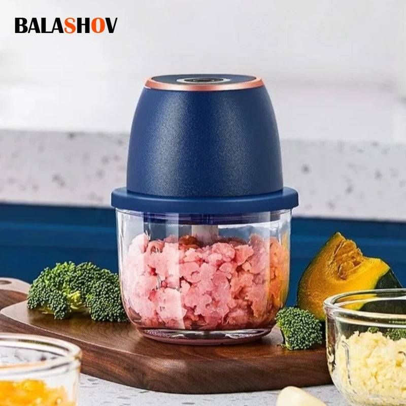 350ML Electric Meat Grinders Food Crusher Garlic masher USB Multifunctional Vegetable Slicer Processor Chopper Kitchen Blenders Zpaxo