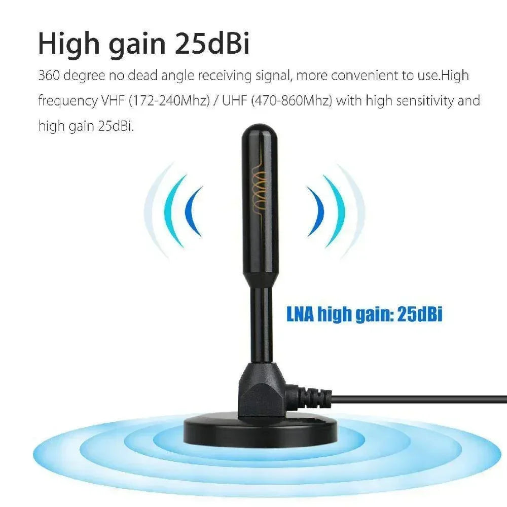 HD Digital TV Antenna Indoor Amplified dab antenna 200 Miles Ultra HDTV With Amplifier VHF/UHF Quick Response Outdoor Aerial Set Zpaxo