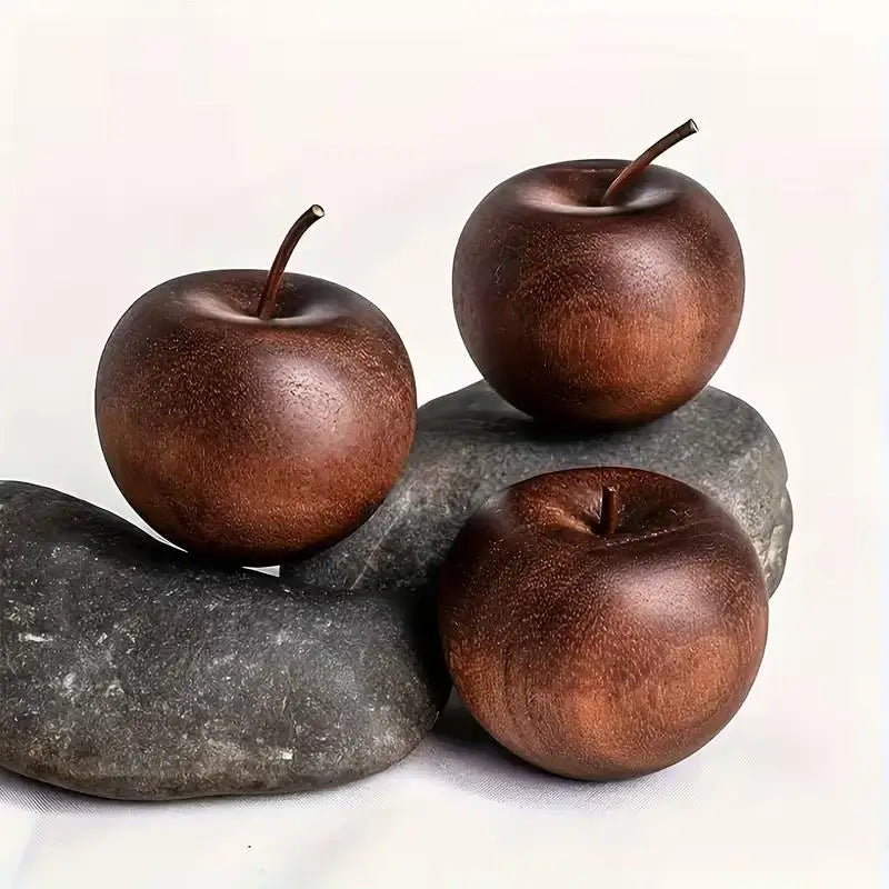 4pcs Wooden Apple Diffuser with Tray, Natural Essential Oil for Car, Home, Desk, Handcrafted Gift Zpaxo