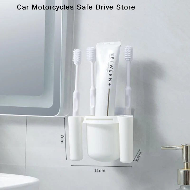 CMWall-Mounted Toothbrush Holder Cup Small Self-adhesive Storage Box