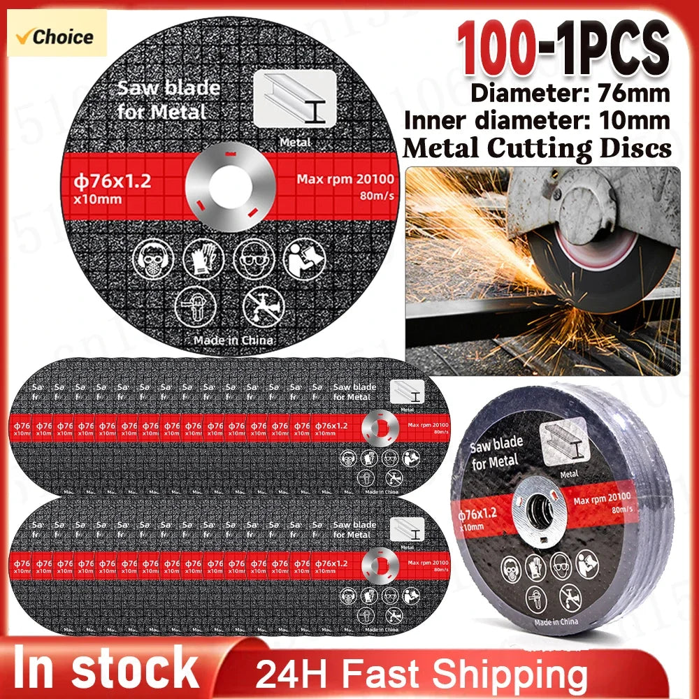 1/10PCS 76mm Metal Cutting Discs Wear Resistance Cut Off Circle Wheels Blades Cutting Wheels Angle Grinder Accessories Zpaxo