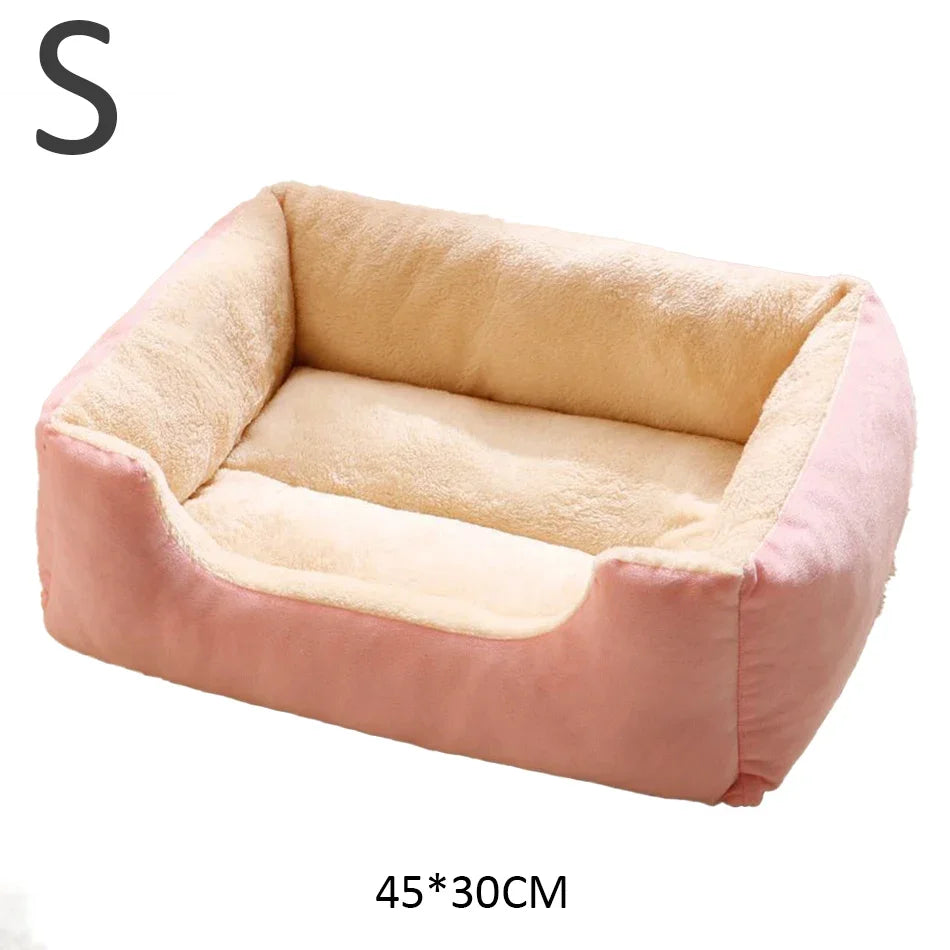 Bed for Cats Pet Products Cushions Kitten Goods Accessories Dog All Houses Supplies Things Accessory Habitats Basket House Beds Zpaxo Pink-S