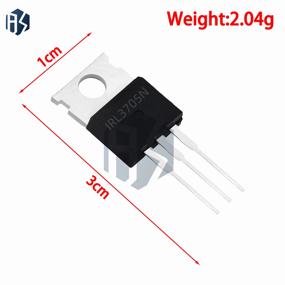 IRL3705 TO‑220 MOSFET Transistor 10PCS, Equivalent to IRL3705NPBF IRL3705N IRL3705Z Zpaxo