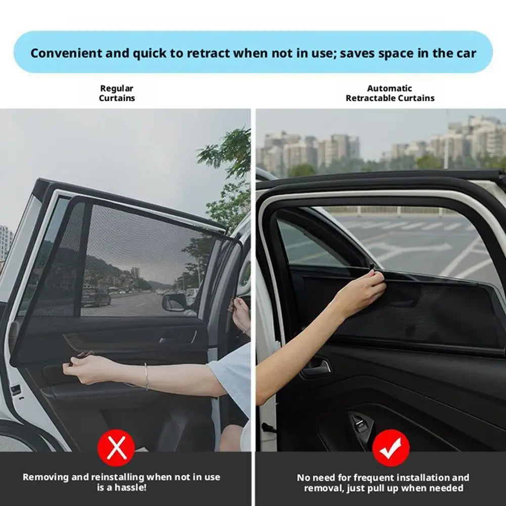 Driver Seat Flexible Sunshade Car Window Curtain Sunshade Blocks Back Seat Sun UV Glare Heat Protector Car Trunk RV Travel Zpaxo