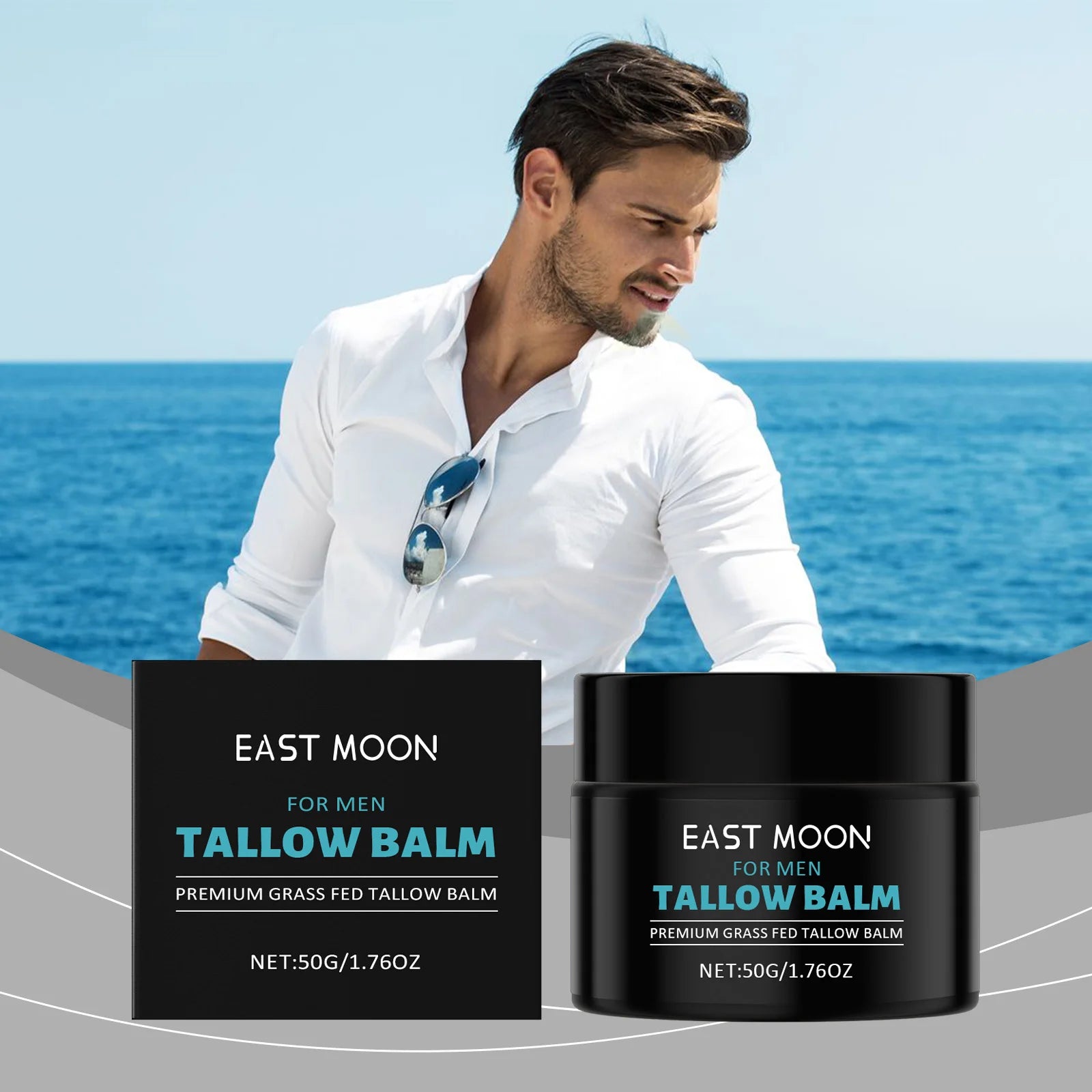 Men's Tallow BalmDiminishes fine lines, firms skinGentle moisturizing & lock-in hydrationLightweight, non-greasy texture Zpaxo