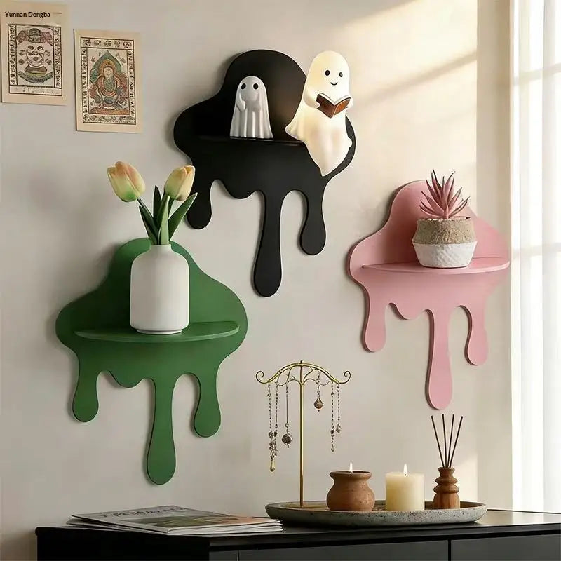Wall Mounted Storage Rack Irregular Cloud Holder Creative Zpaxo