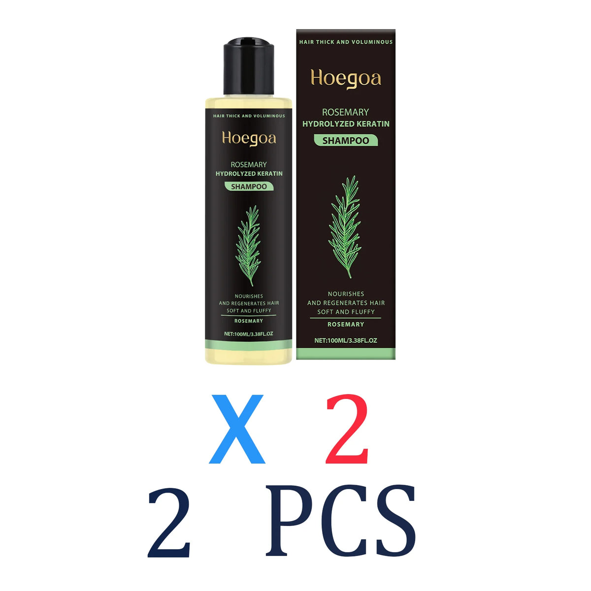 Rosemary Shampoo Thickening Moisturizing Repairing Hair Care Gentle Zpaxo 2 Pcs