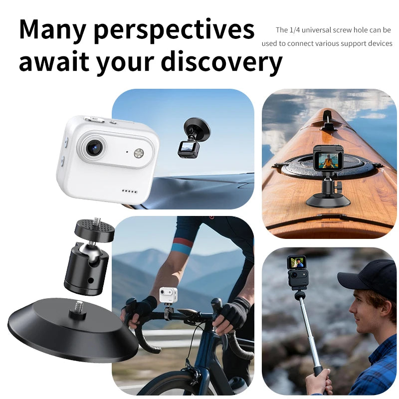 4K Ultra HD Action Camera Flip Screen VLOG Recorder Wide-angle Lens Zpaxo